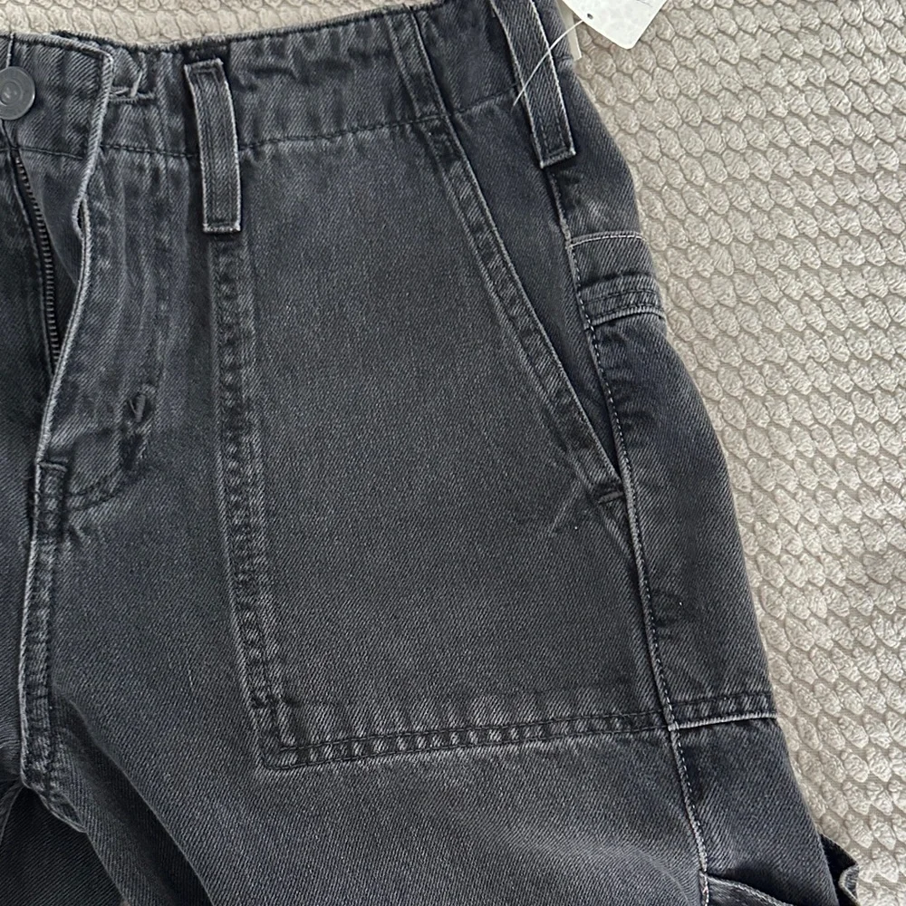 BNWT We The Free Charcoal Denim Carpenter Pants - Picture 4 of 10